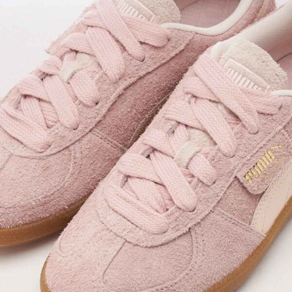 کتونی اورجینال برند Puma مدل Palermo رنگ صورتی نمای جفت شده رویرو