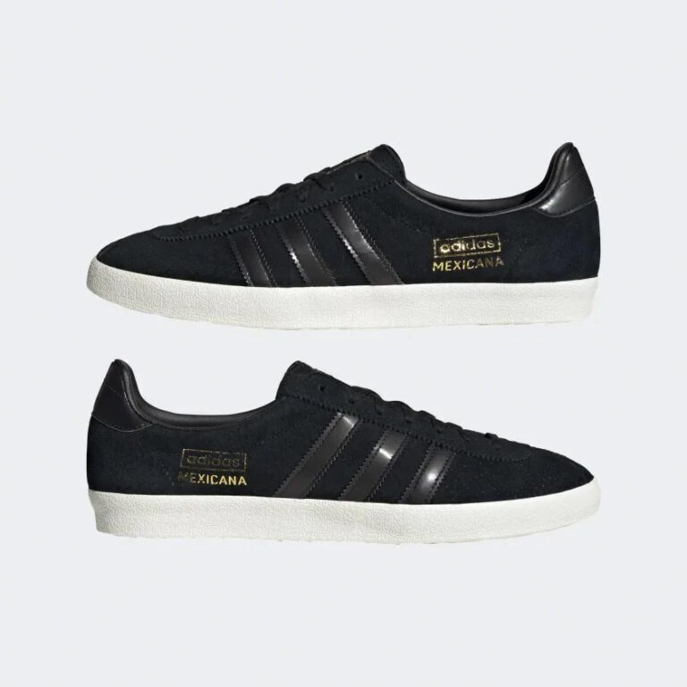 کتونی اورجینال برند Adidas مدل Mexicana رنگ مشکی نمای بغل