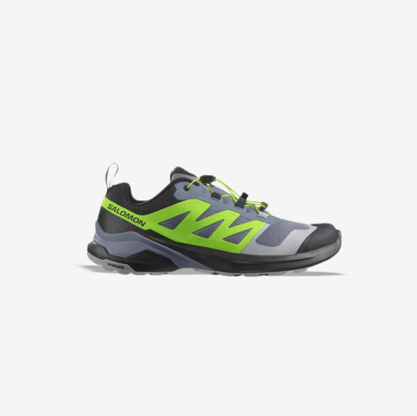 کفش دویدن طبیعت اورجینال برند سالومون Salomon مدل Zapatillas X-adventure M رنگ خاکستری و سبز و مشکی از نمای بغل
