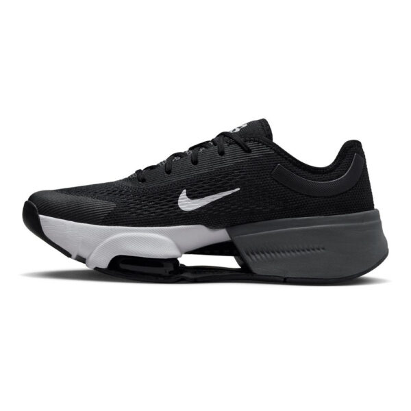 کفش تمرینات فیتنس اورجینال برند Nike مدل Air Zoom Superrep 4 رنگ مشکی و سفید از نمای داخلی بغل