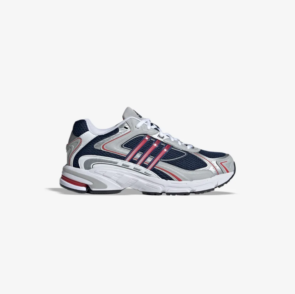 کتونی اورجینال برند Adidas مدل Response CL رنگ سرمه ای و طوسی نمای بفل