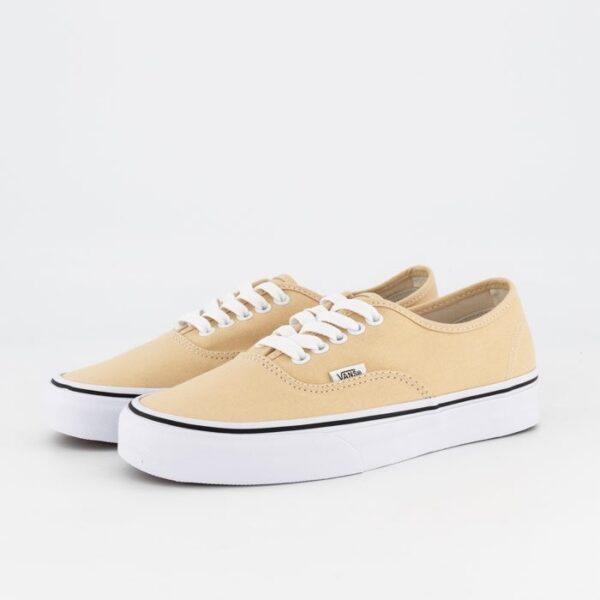 کتونی اورجینال برند Vans مدل Old Skool رنگ کرم و سفید از نمای بغل