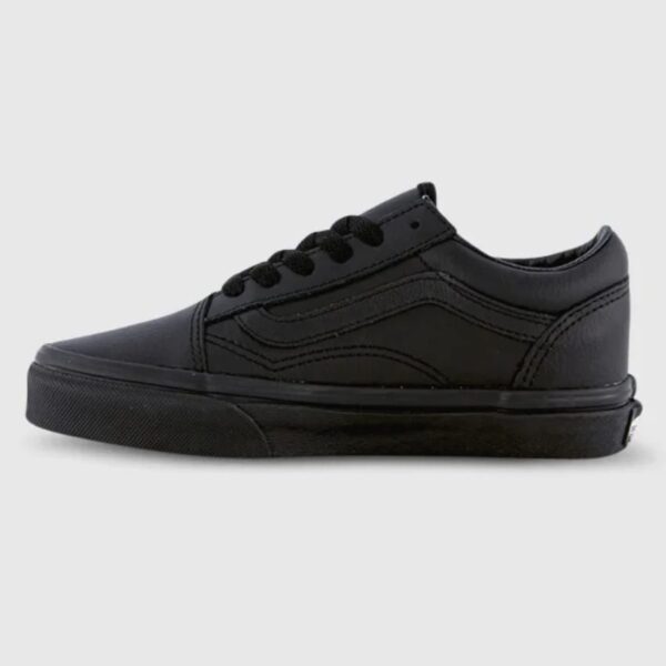 کتونی اورجینال برند Vans مدل Old Skool رنگ مشکی از نمای داخل بغل