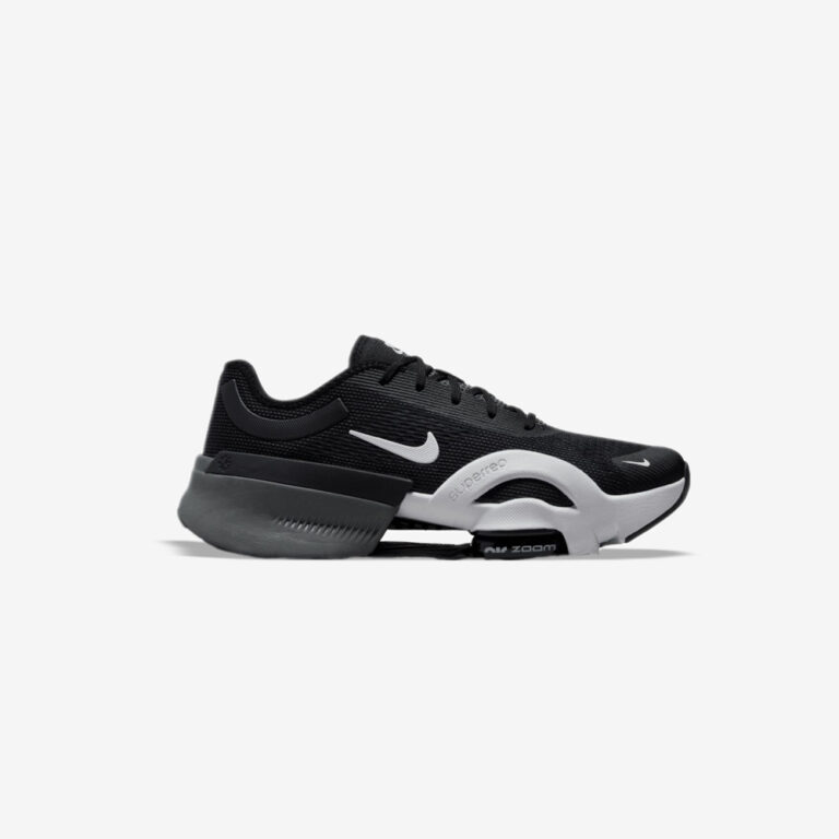 کفش تمرینات فیتنس اورجینال برند Nike مدل Air Zoom Superrep 4 رنگ مشکی و سفید نمای بغل