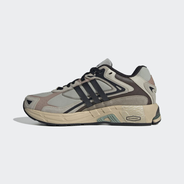 کتونی اورجینال برند Adidas مدل Response CL رنگ خاکی زیتونی و قهوه ای نمای داخلی بغل