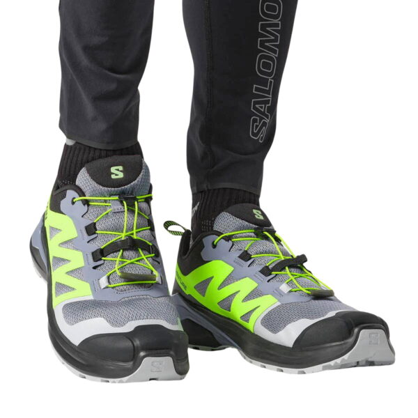 کفش دویدن طبیعت اورجینال برند Salomon مدل Zapatillas X-adventure M رنگ خاکستری و سبز داخل پا