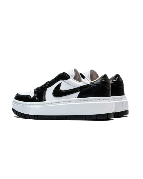 کتونی اورجینال برند Nike مدل Air Jordan 1 Low Elevate رنگ مشکی و سفید نمای جهت دار از پشت