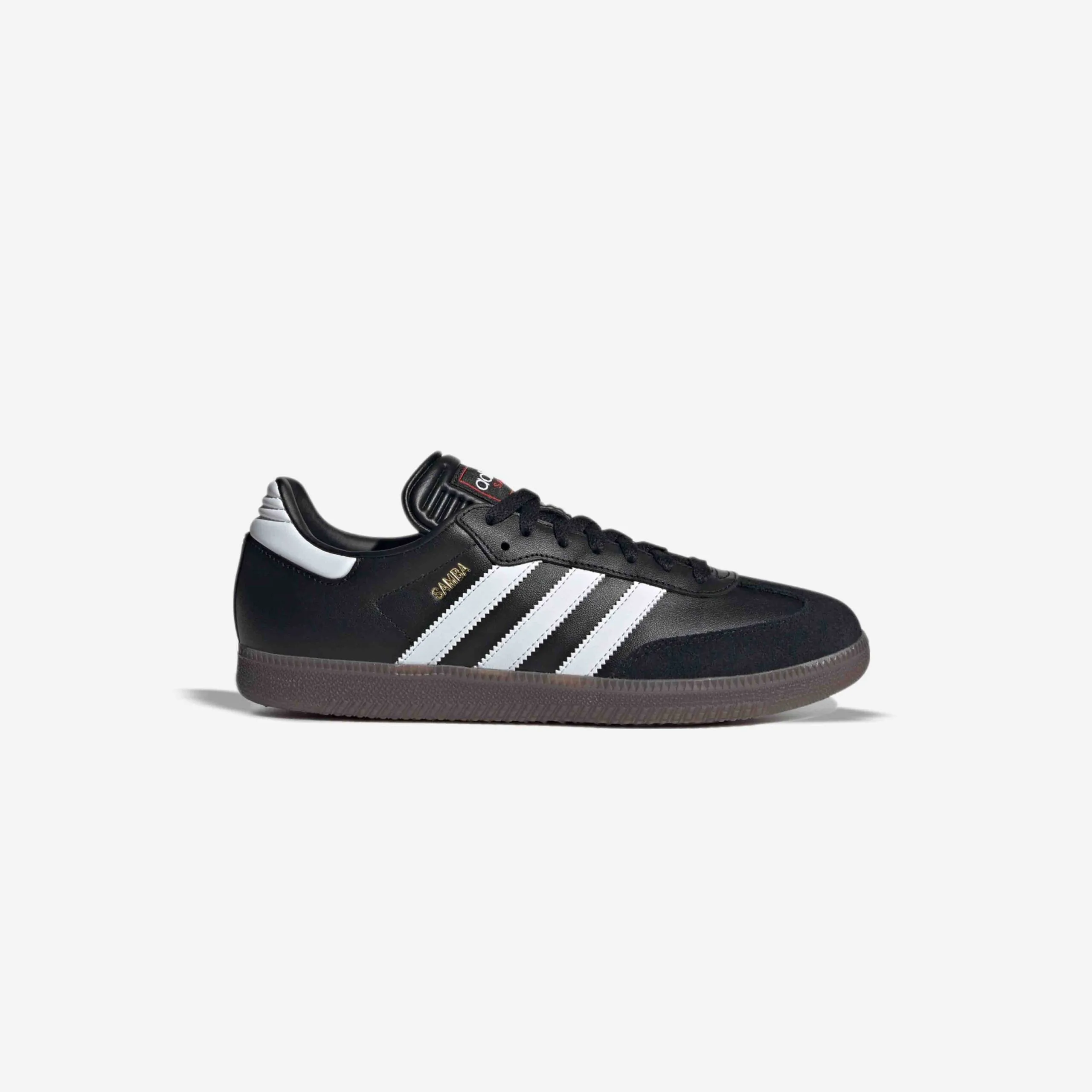 کتونی اورجینال برند Adidas مدل Samba رنگ مشکی و سفید نمای بغل