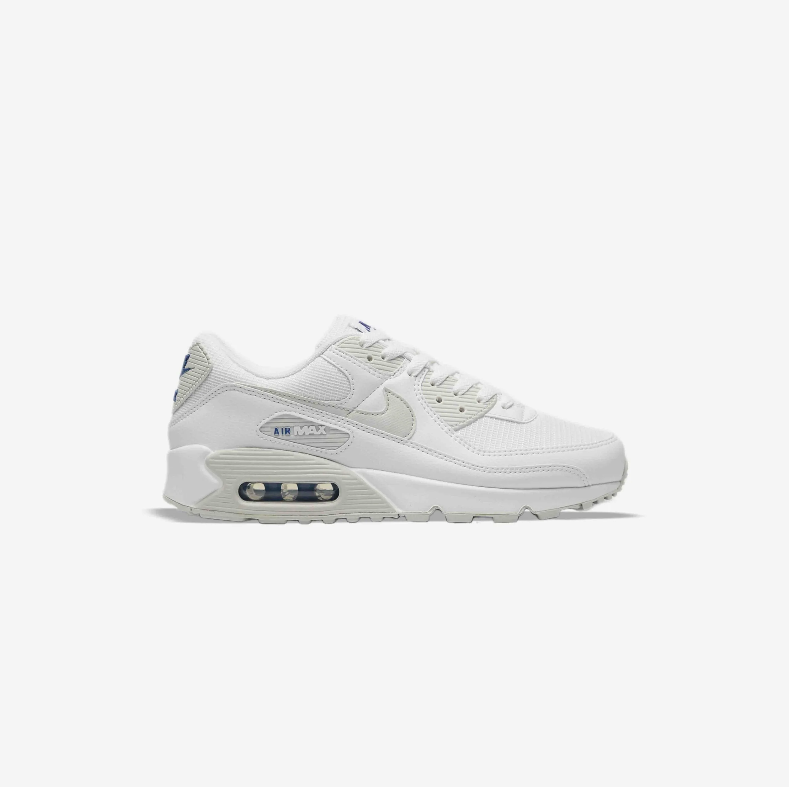 کتونی اورجینال برند Nike مدل Air Max 90 رنگ خاکستری از نمای بغل